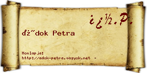 Ádok Petra névjegykártya