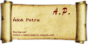 Ádok Petra névjegykártya